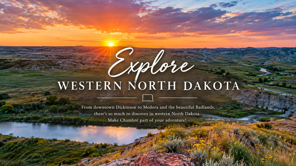 Scenic view of Medora in the Badlands of western North Dakota